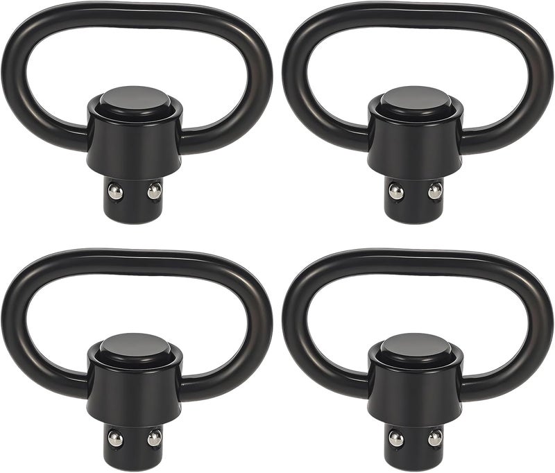 NEATABY Quick Detach Sling Swivel Attachments, Heavy Duty Button-Operated Mount, Two Point and Traditional Sling Swivel, Black - Image 1